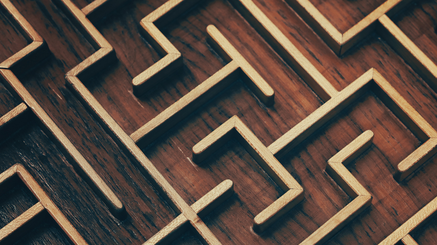 Foto von einem Holz-Labyrinth