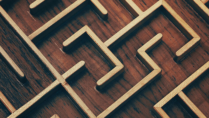 Foto von einem Holz-Labyrinth